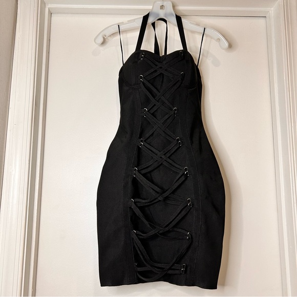 Fashion Nova Halter Bodycon Mini Dress - Size Small (NWT) - Picture 2 of 16